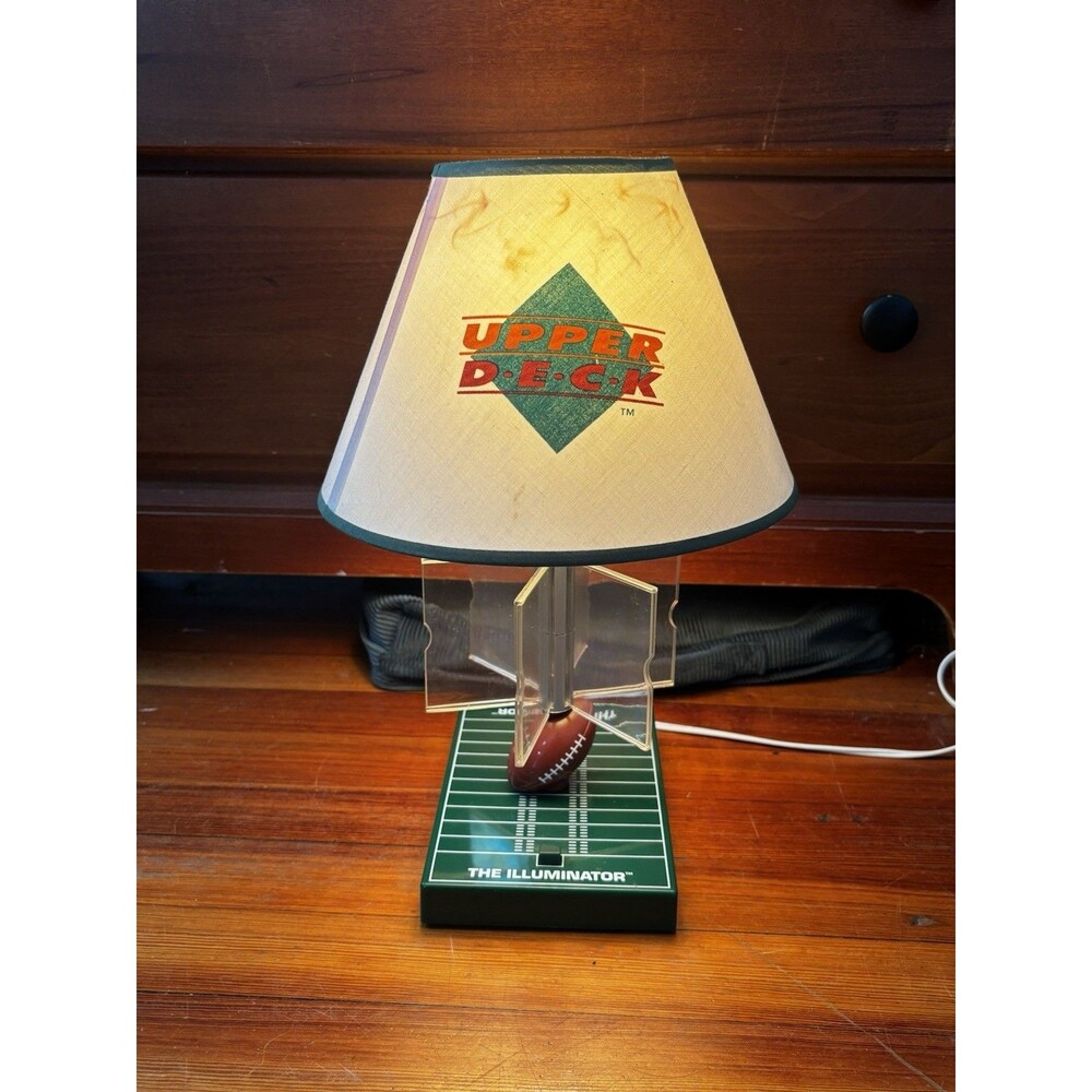 Vintage Upper Deck The Illuminator Football Lamp and Card Holder